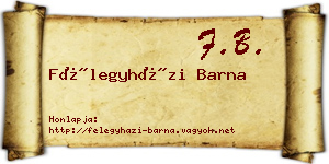 Félegyházi Barna névjegykártya